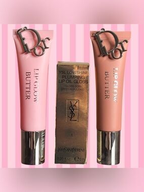 Luxury Lip Bundle Dior Lip Butter YSL Love Shine Oil Gloss Thunder Stealer